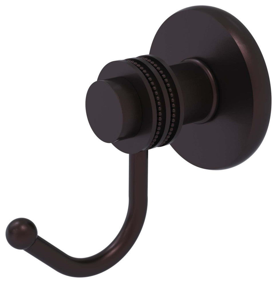 Mercury Robe Hook with Dotted Accents, Antique Bronze