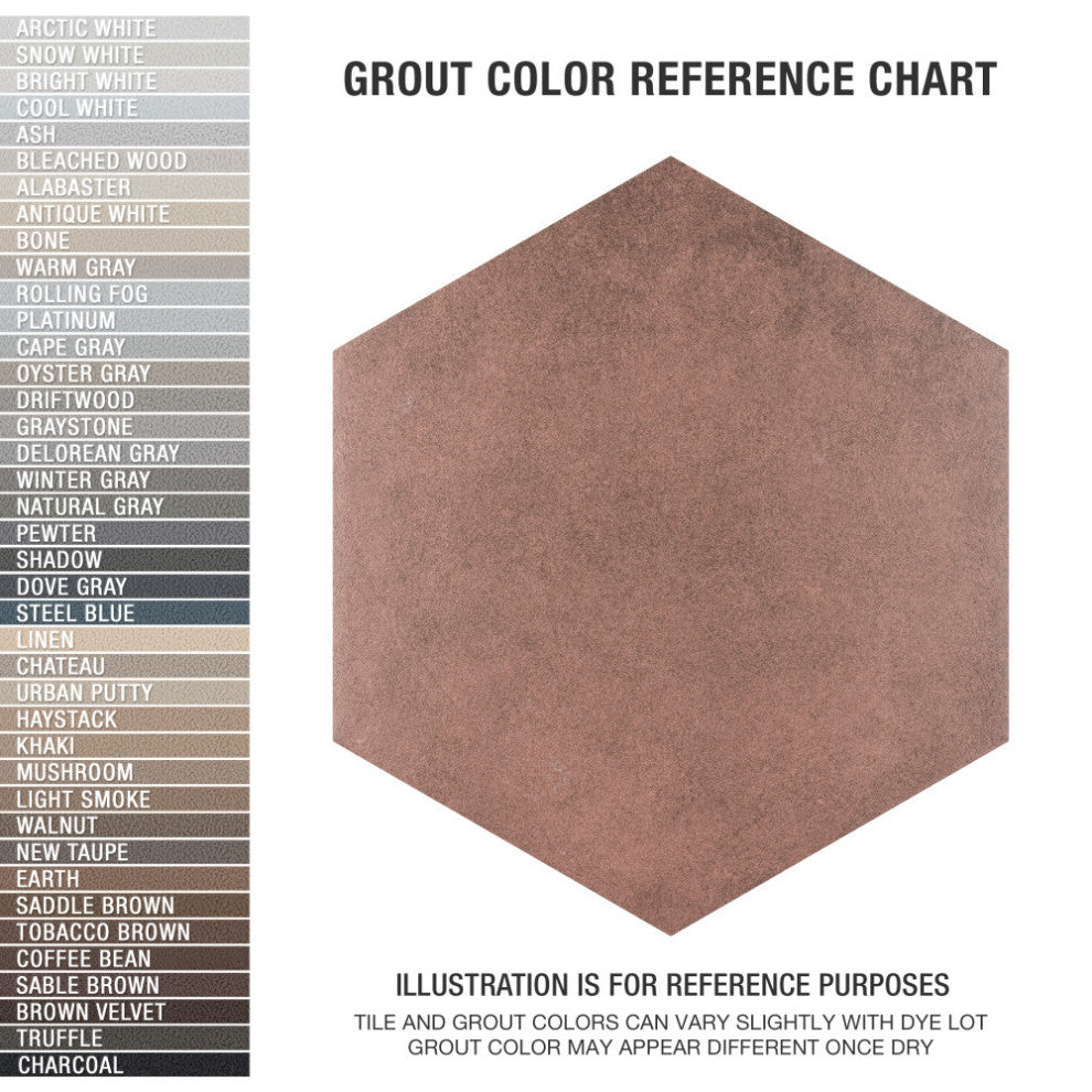 Matter Hex Red Porcelain Floor and Wall Tile