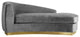 Julian Velvet Upholstered Chaise, Gray, Gold Base