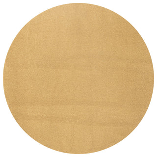 Haze Solid Low-Pile Runner Rug, Mustard, 5' Round