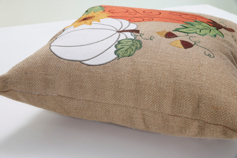 Indoor Harvest Pumpkins 16.5" Throw Pillow