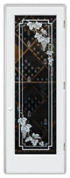 Wine Door - Vineyard Grapes Cascade - Primed - 28" x 80" - Knob on Left -...