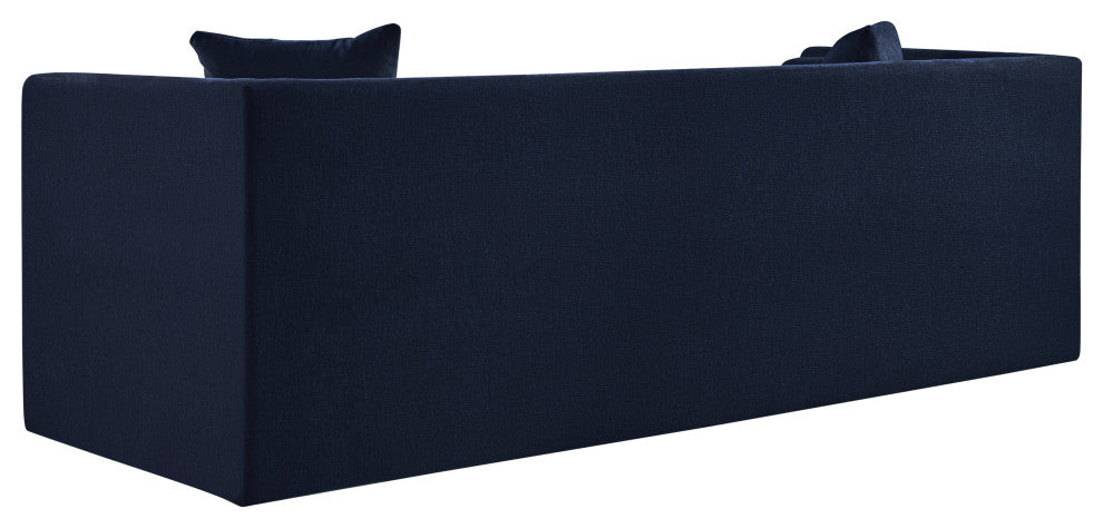 Everett Upholstered Sofa, Navy, Chenille Fabric