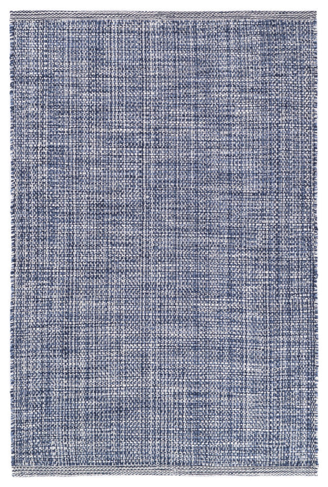 Dash & Albert Fusion Blue Handwoven Indoor/Outdoor Rug, Blue, 6' x 9'