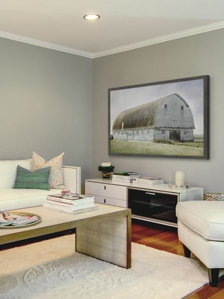 "The Blue Barn" Framed Painting Print, 30"x20"