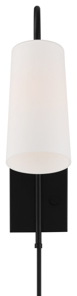 Alexa 1 Light Matte Black Wall Mount