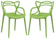 Modern Green Entangled Dining Set Set of 2