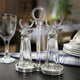 Stags Pewter and Glass Salt and Pepper Shakers Set