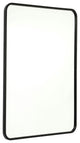 Jada Decorative Wall Mirror with Rounded Corners, Matte Black, 24" X 36"