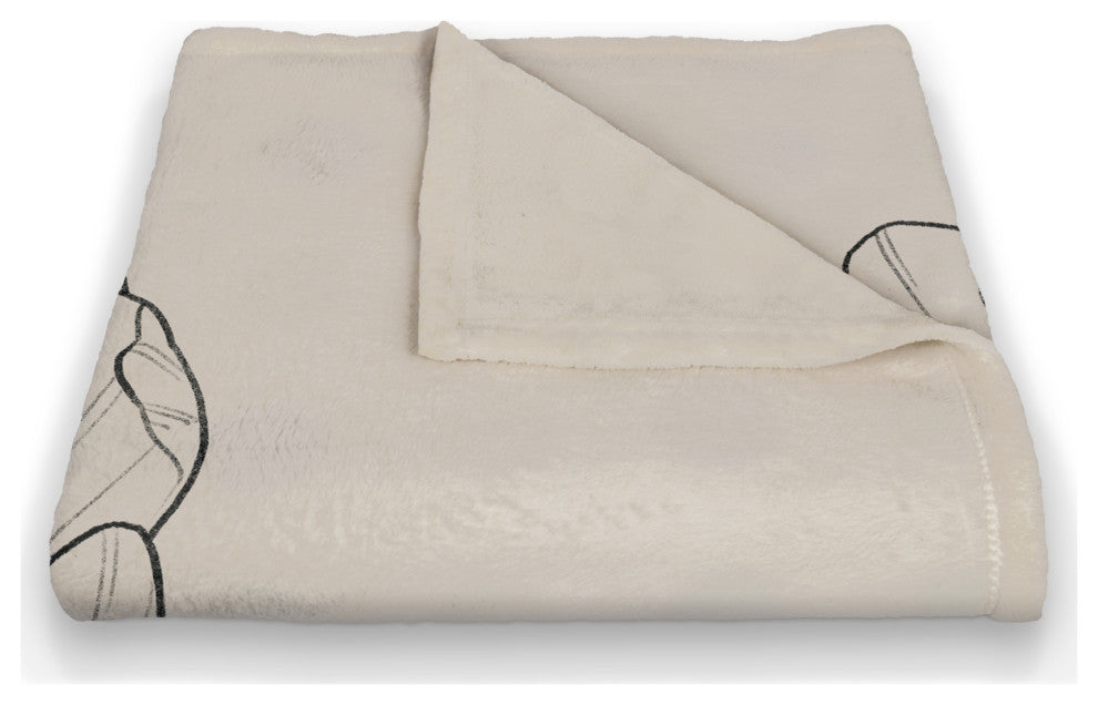Simple Poppy I 50"x60" Coral Fleece Blanket