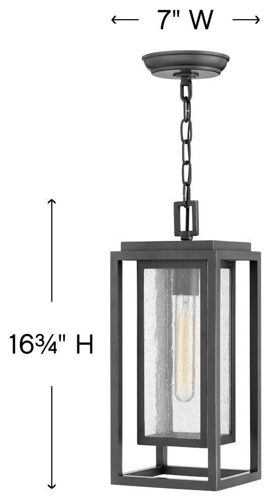Hinkley Republic Medium Hanging Lantern, Oil Rubbed Bronze