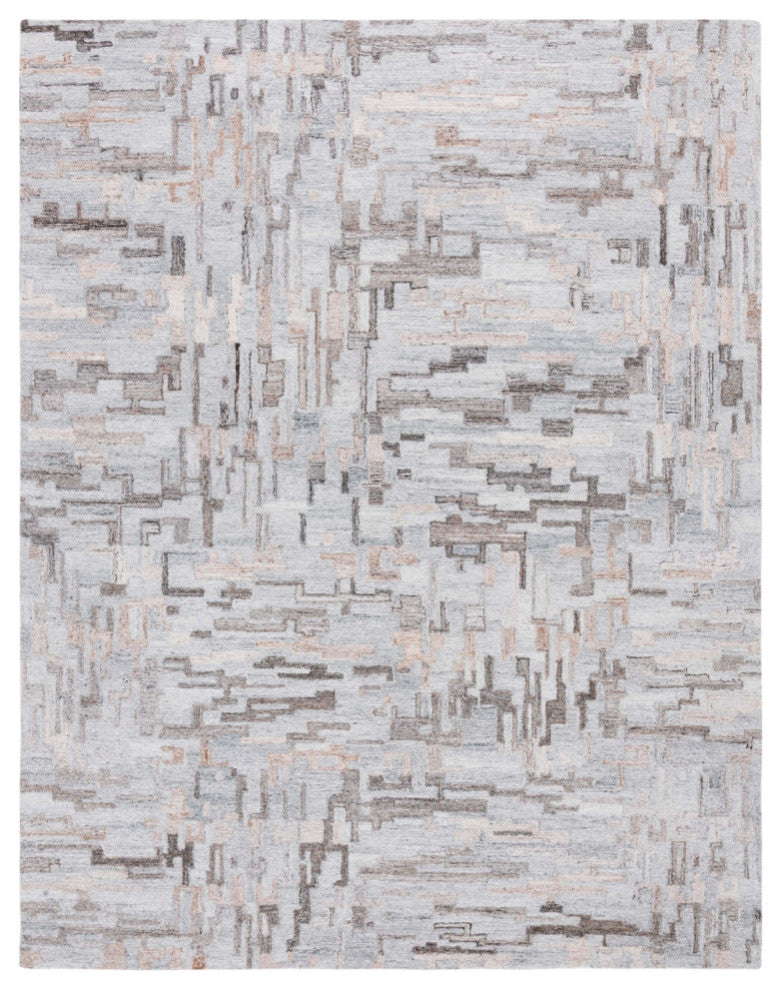 Safavieh Couture Abstract Collection ABT875 Area Rug, Grey/Brown, 8'x10'