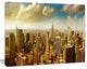 Midtown and Downtown Manhattan, Modern Cityscape Canvas Art Print, 60"x28"
