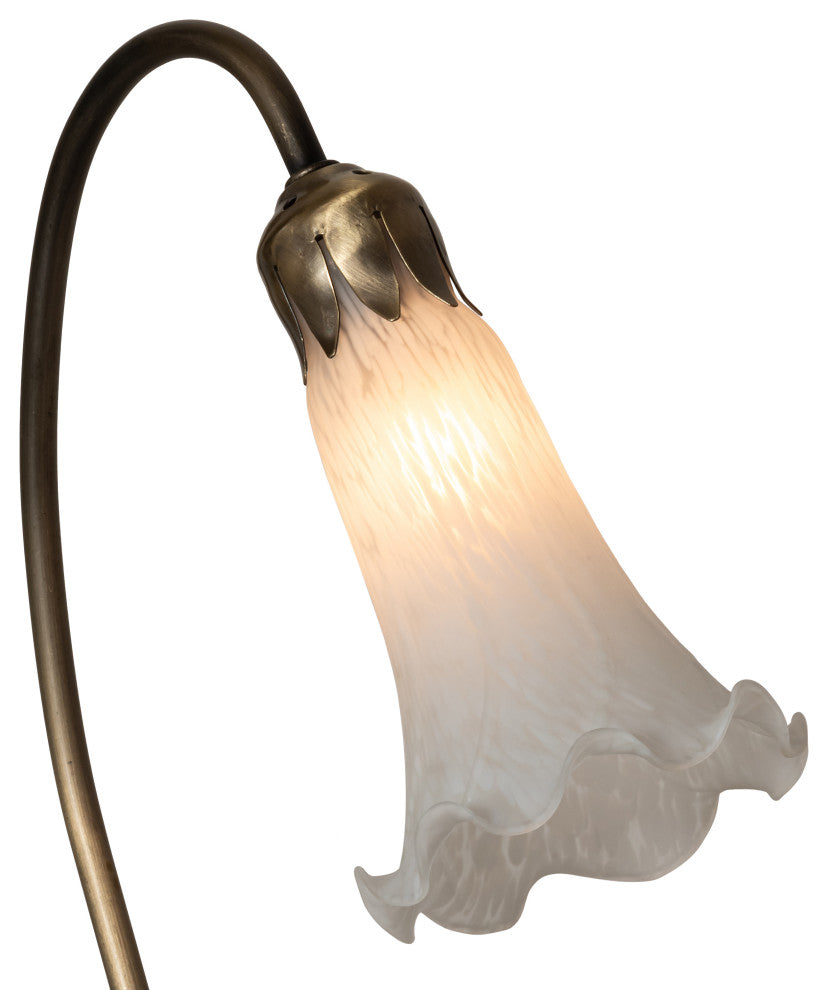 Meyda Lighting 13730 16" High White Pond Lily Accent Lamp