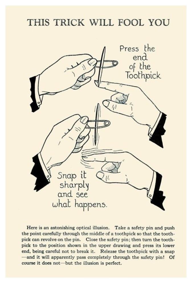 "This Trick Will Fool You" Digital Paper Print by Retromagic, 29"x42"