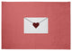 Love Letter Valentines Chenille Rug, Coral/Maroon, 5'x7'