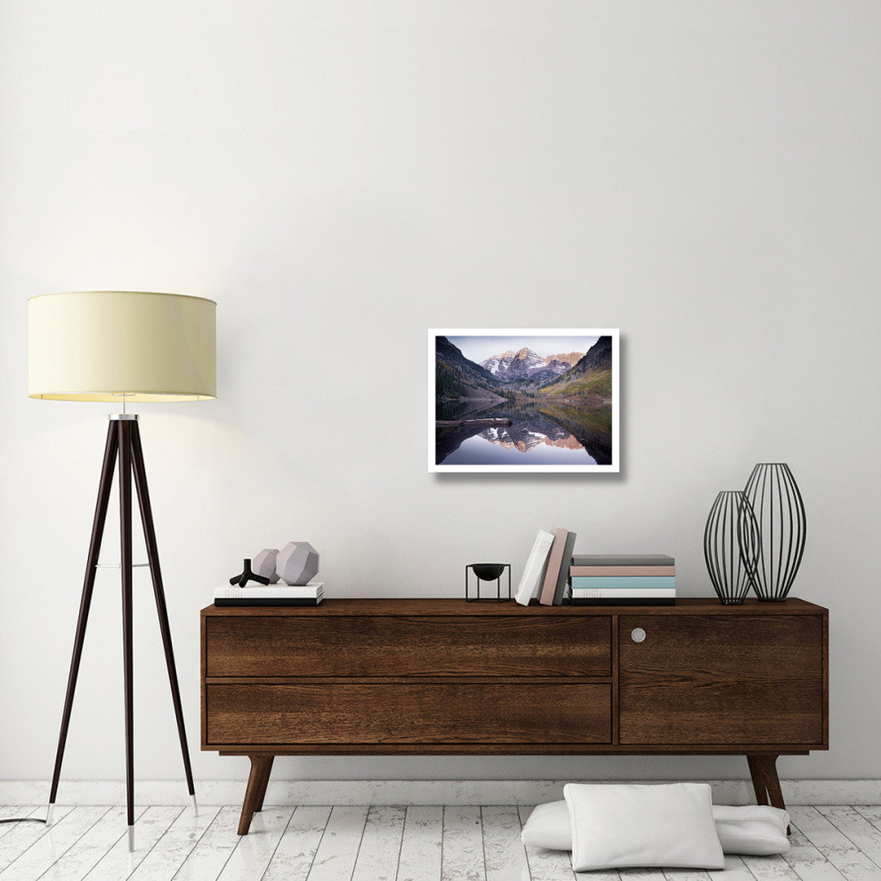 "Maroon Bells reflected, Snowmass Wilderness, White River NP" Paper Art, 26"x20"