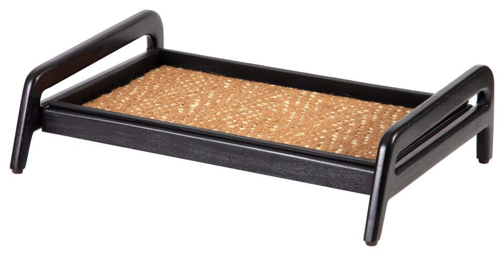Single-Tier Black Stand With 2-Pair Rubber Boot Tray Mersey