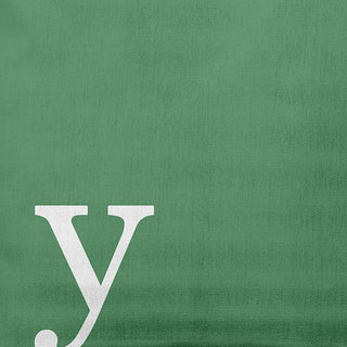 18" x 18" Modern Monogram Indoor/Outdoor Polyester Throw Pillow, Sage