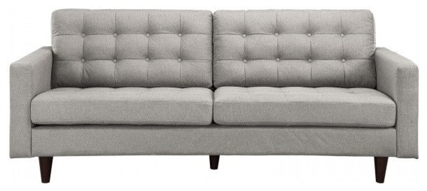 Empress Upholstered Sofa, Light Gray