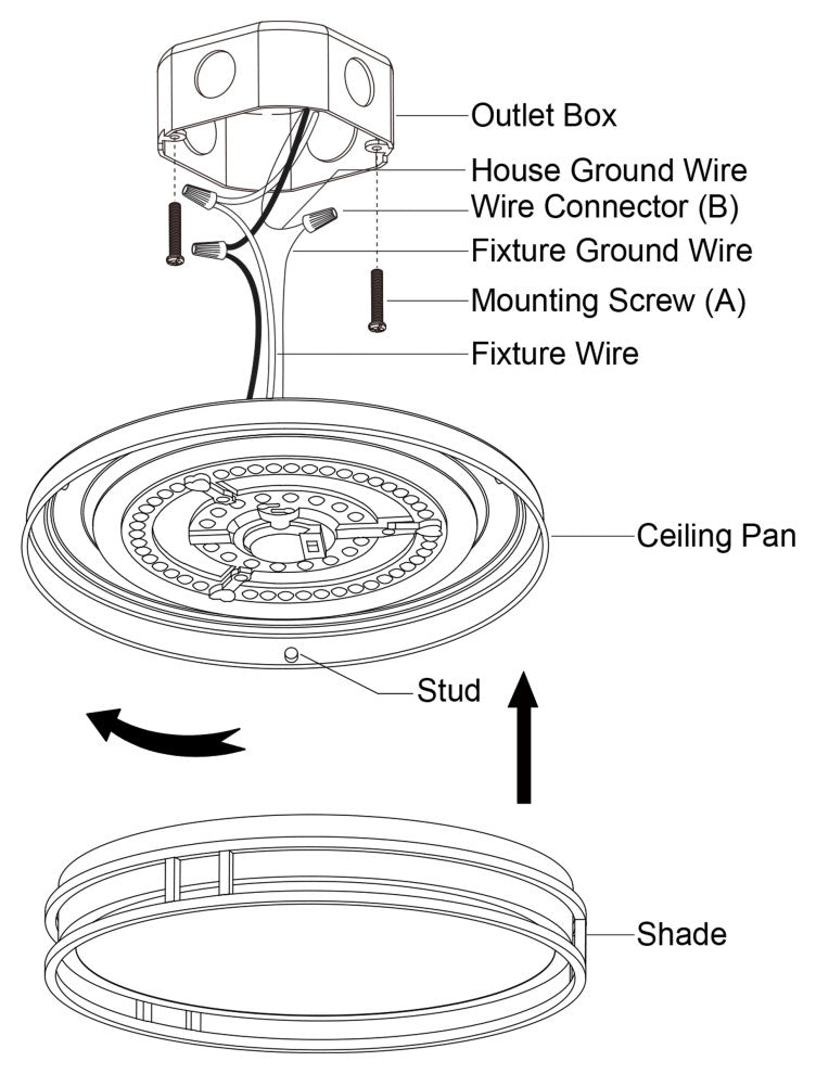 Northgate 16-in W Integrated LED Matte Black Gold Flush Ceiling Light Fixture