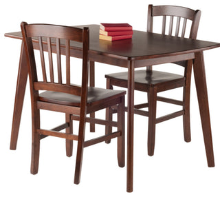 Shaye 3-PC Set Dining Table w/ Slat Back Chairs