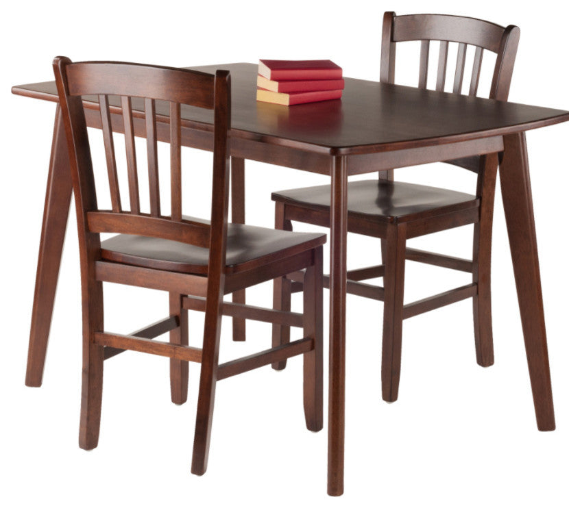 Shaye 3-PC Set Dining Table w/ Slat Back Chairs