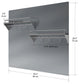 Ancona Stainless Steel Backsplash, Two-Tiered Shelf and Rack, 36 in.