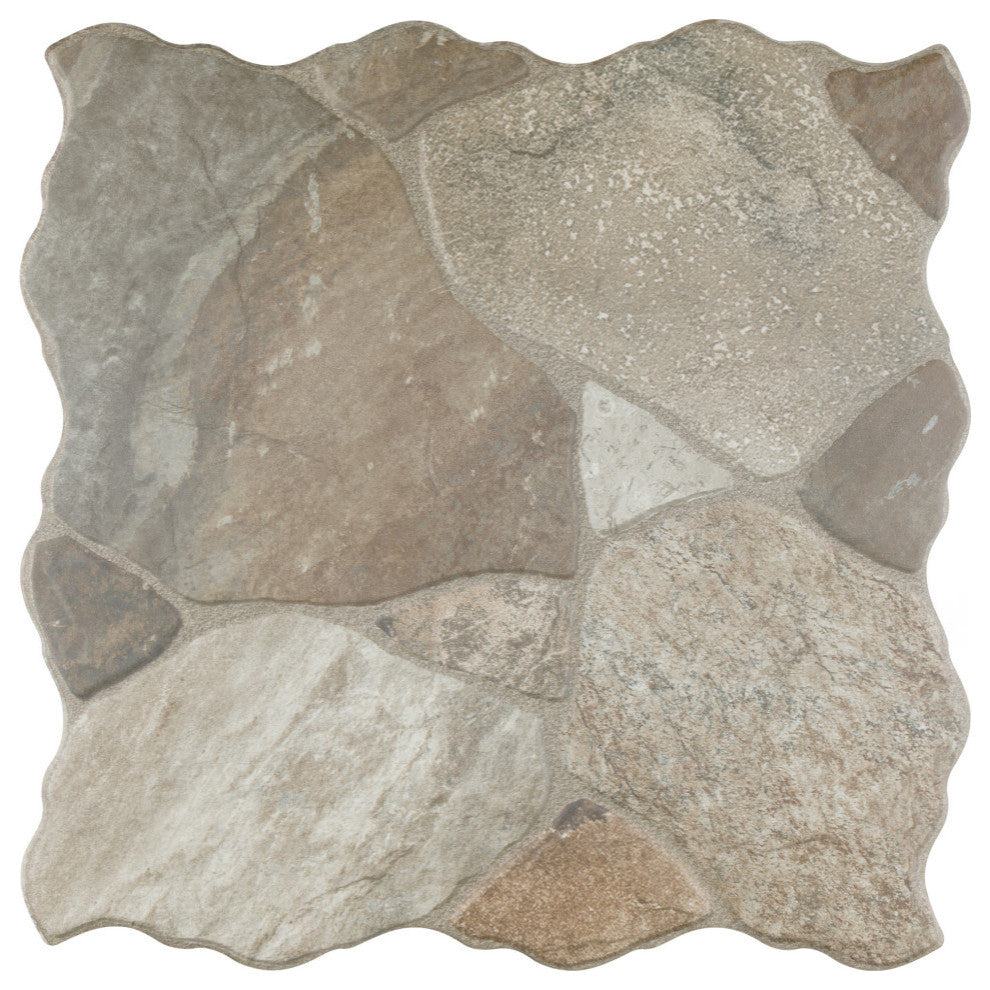 Canet Porcelain Floor and Wall Tile Sample, Beige