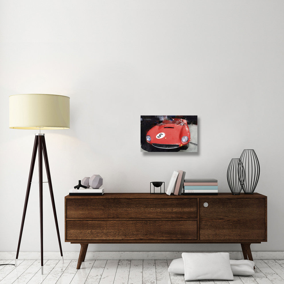 "1962 Ferrari in the Pits Watercolor" Fine Art Print