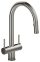 Azure Kitchen Faucet With Spray, Stainless Steel