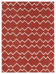 Lima Contemporary Area Rug, Red and White, 5''x7''