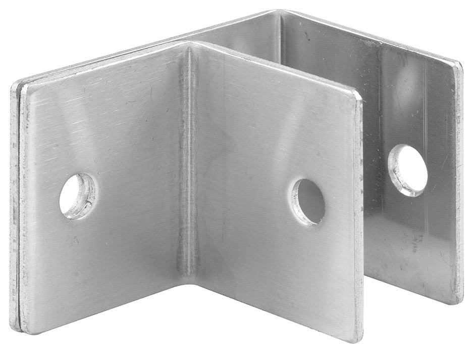 One Ear Wall Brackets, 1", Stainless Steel, Satin Finish, T-27 Torx, 2Pack