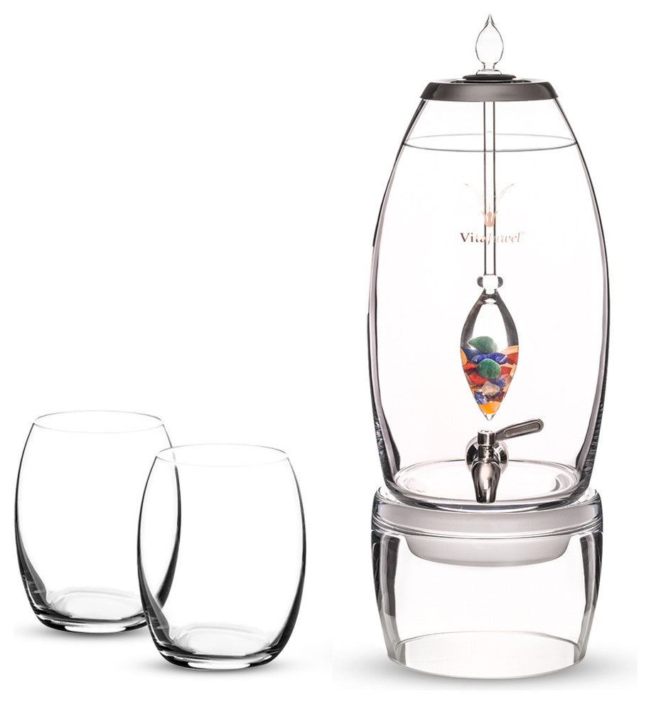 Water Dispenser, VitaJuwel Grande, Drinking Glass 6pc Set, Focus