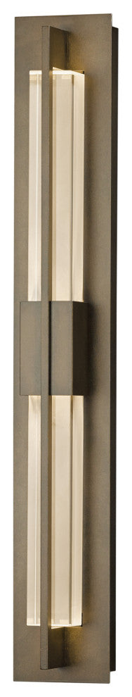Double Axis LED Outdoor Sconce, Coastal Bronze Finish, Clear Glass