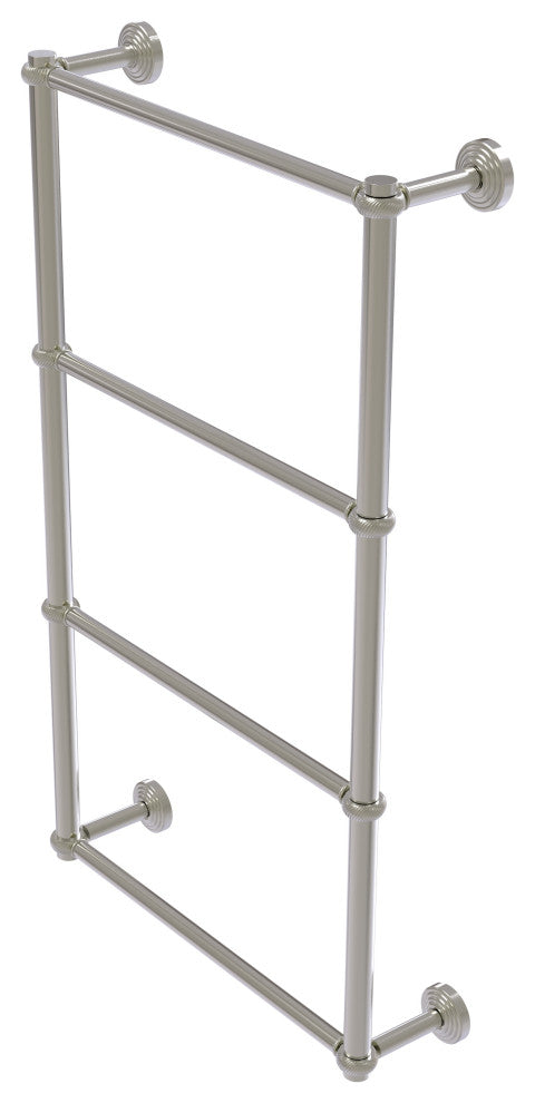 Waverly Place 4 Tier 36" Ladder Towel Bar with Twisted Detail, Satin Nickel