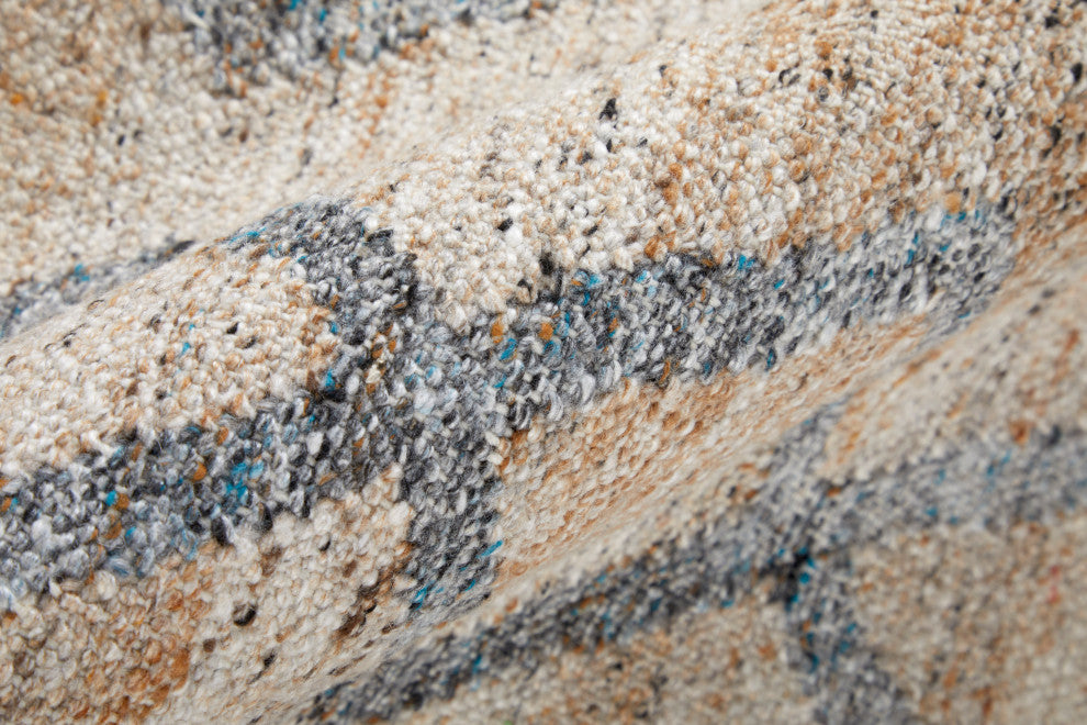 Weave & Wander Elstow Transitional PET Yarn Charcoal Gray/Beige Rug, 3'6"x5'6"