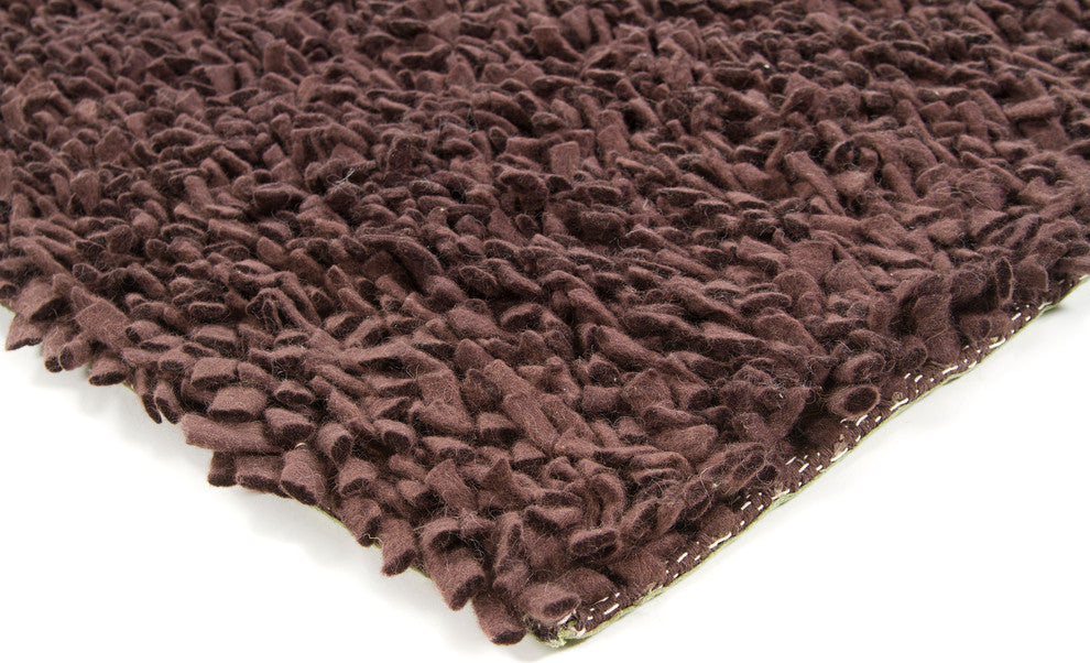 Azzura Contemporary Area Rug, Dark Brown, 5'x7'6"