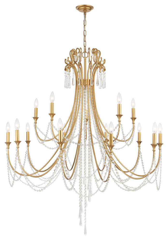 Crystorama Arcadia 15 Light Chandelier ARC-1919-GA-CL-MWP