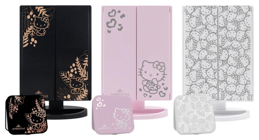 Supercute Trifold Compact Mirror Bundle, Black