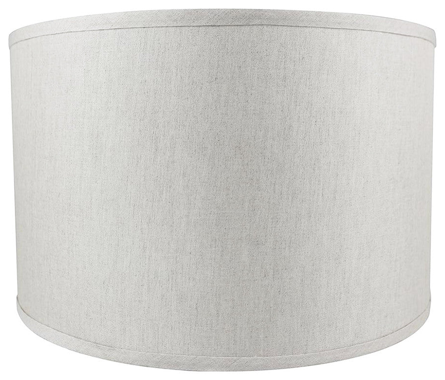 Classic Drum Smooth Linen Lamp Shade, Oatmeal, 16"
