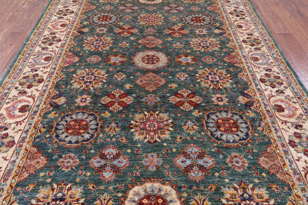 Hand Knotted Super Kazak Wool Rug 6' 10" X 10' 1" Q7560