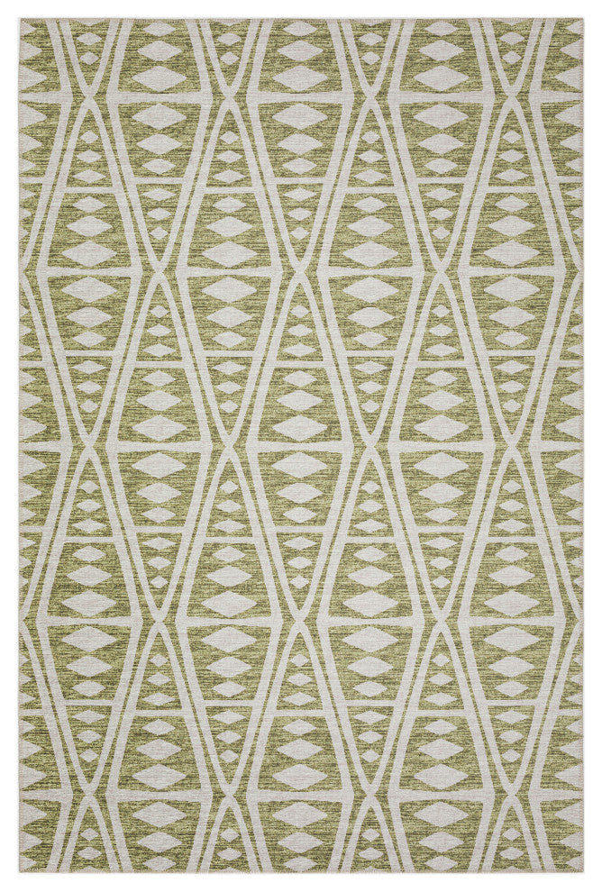 Indoor/Outdoor Sedona SN6 Moss Machine Washable 3' x 5' Rug