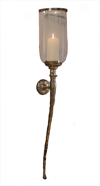 Nickel Hammered Wall Sconce