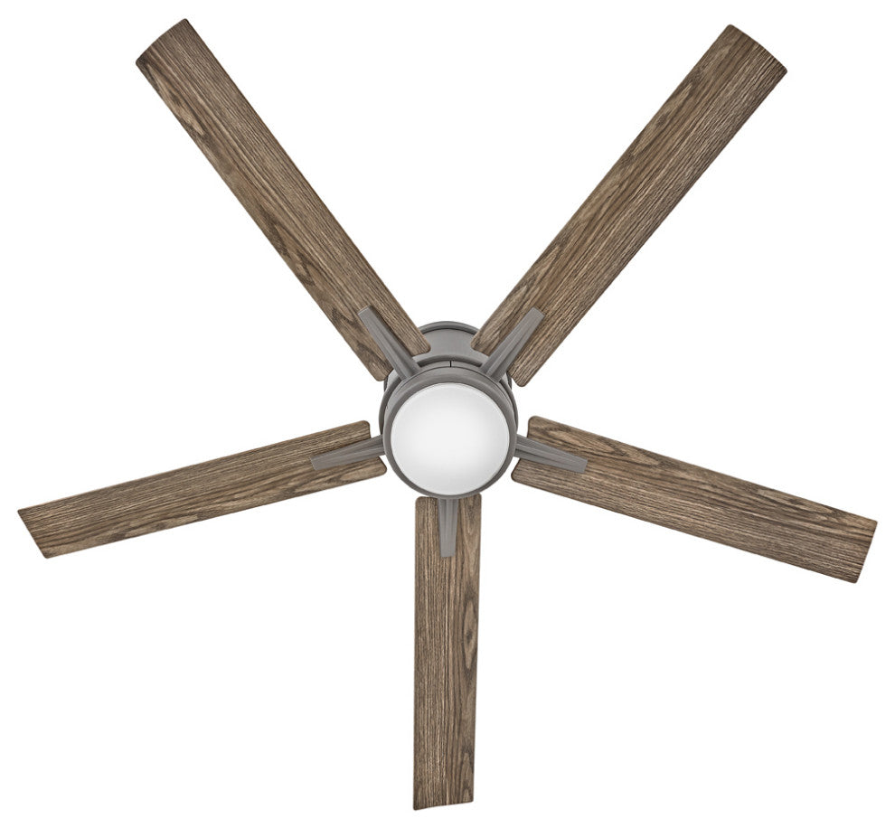 Hinkley Vail 52" Integrated LED Indoor/Outdoor Flush Mount Ceiling Fan, Graphite
