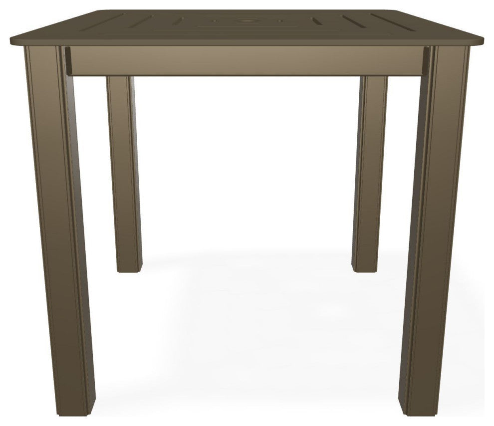 21" Square Marine Grade Outdoor End Table, Beachwood