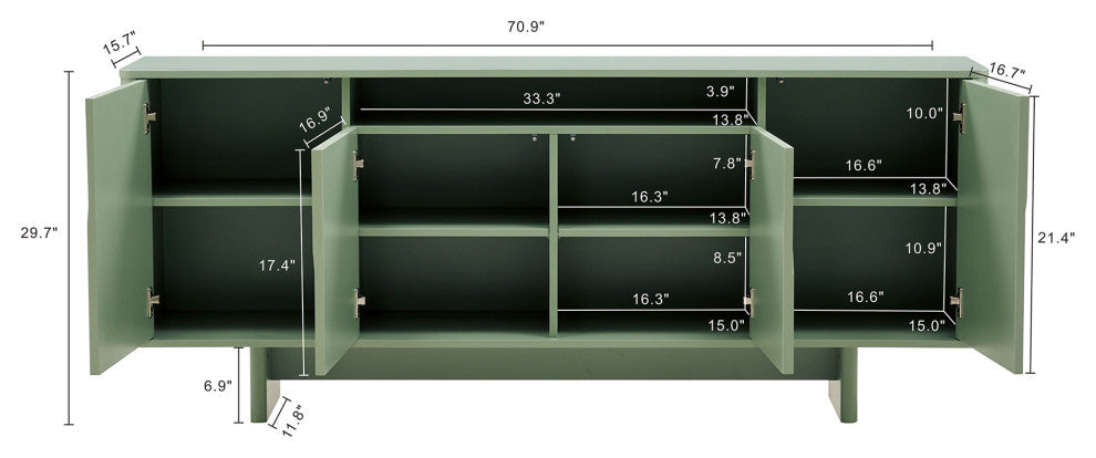 Manhattan Comfort Ella 70.86" Sideboard
