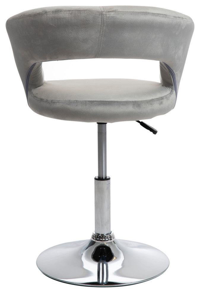 Giselle Contemporary Vanity Chair, Cool Grey
