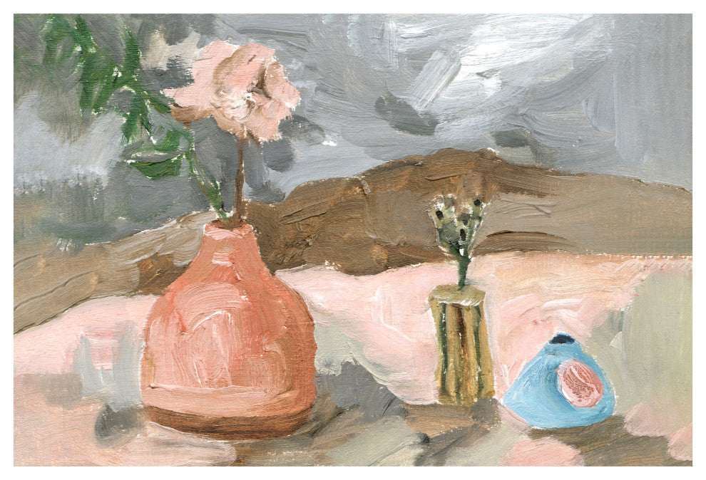 Rustic Still Life Flower Frameless Reverse Printed Tempered Art Glass Wall Art, Tmp-199016-4832