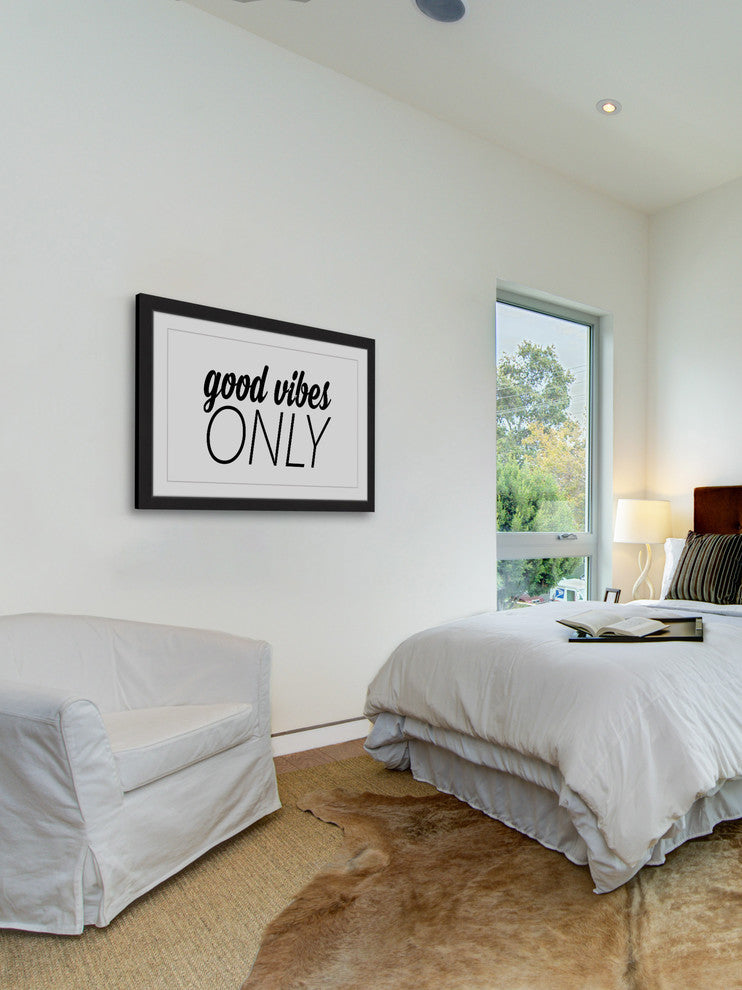 "Good Vibes Only" Framed Painting Print
